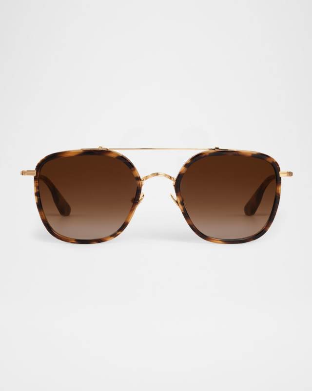 Austin Acetate & Titanium Aviator Sunglasses